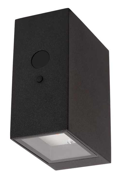 Lucide BOLTON - Applique murale- Énergie Solaire - LED Dim. - 1x1W 3000K - IP54- Détecteur De Mouvement & Jour/Nuit - Noir - éteint